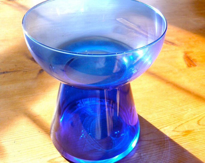 Vintage Amaryllis Bulb Vase Forcing Bulb Vase Blue Glass Etsy