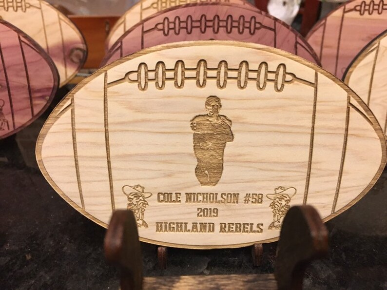 Individual Football Player Plaques Etsy