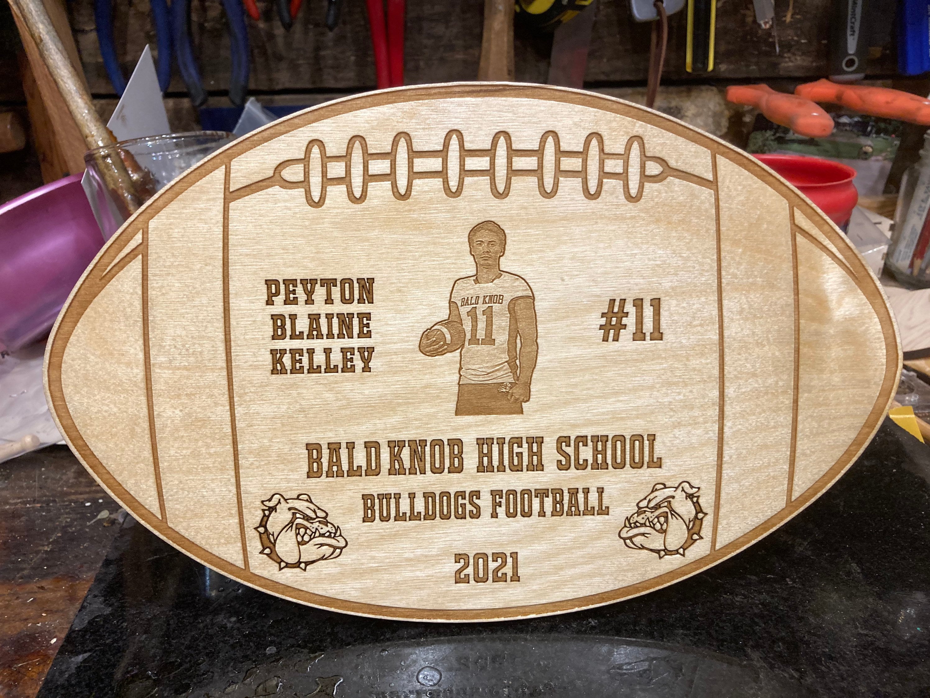 Custom Keepsake Football Plaque Etsy