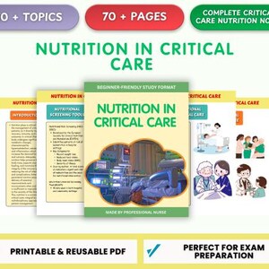 Studiegids voor voeding op de intensive care | IC-verpleegkundige aantekeningen, enterale parenterale voeding (PDF-download)
