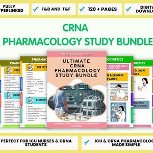 Pakiet do nauki farmakologii CRNA | Notatki 12-przedmiotowe, uzasadnienie (wersja cyfrowa do pobrania) wydanie 2026
