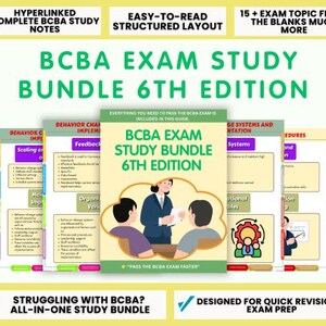 BCBA Exam Study Guide 6th Edition | Aba Notes + Practice Questions + Mock Exams | Behavior Analysis Study Bundle | BCBA Prep Workbook PDF