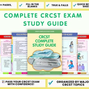 Studieguide för CRCST-examen | Revisionsblad för steril bearbetning, övningsfrågor (HSPA PDF)
