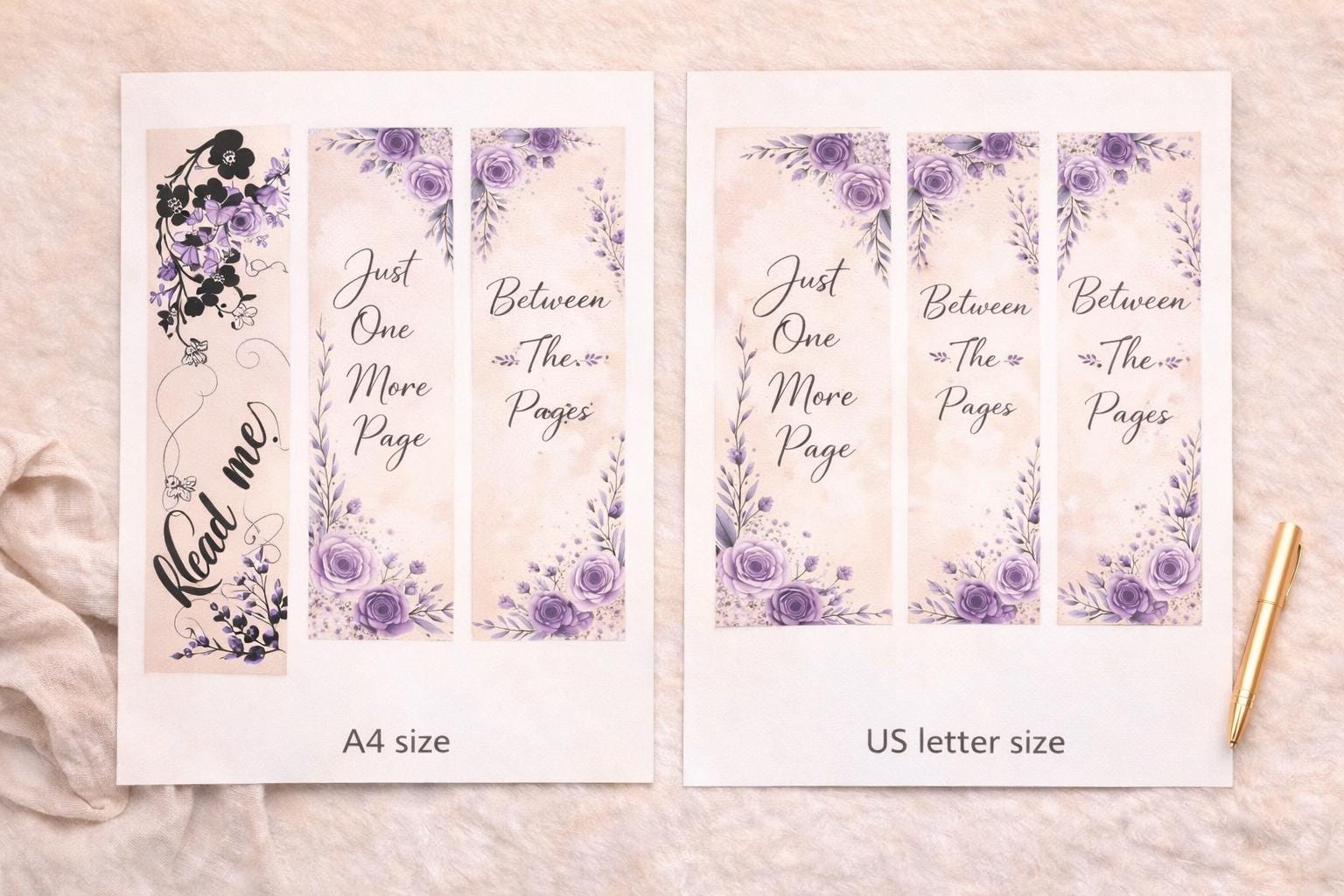 Floral Reading Tracker Bookmarks | Library Card Style Printable Log ...