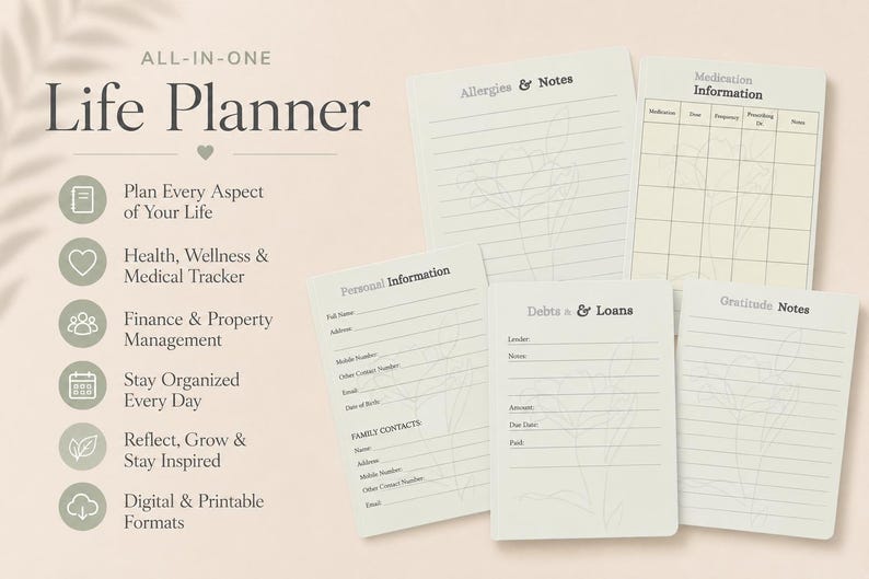 End of Life Planner Printable | End of Life Binder | Legacy Journal ...