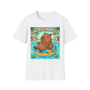 Vacation Mood Bear T-Shirt | Cute Pool Float Graphic