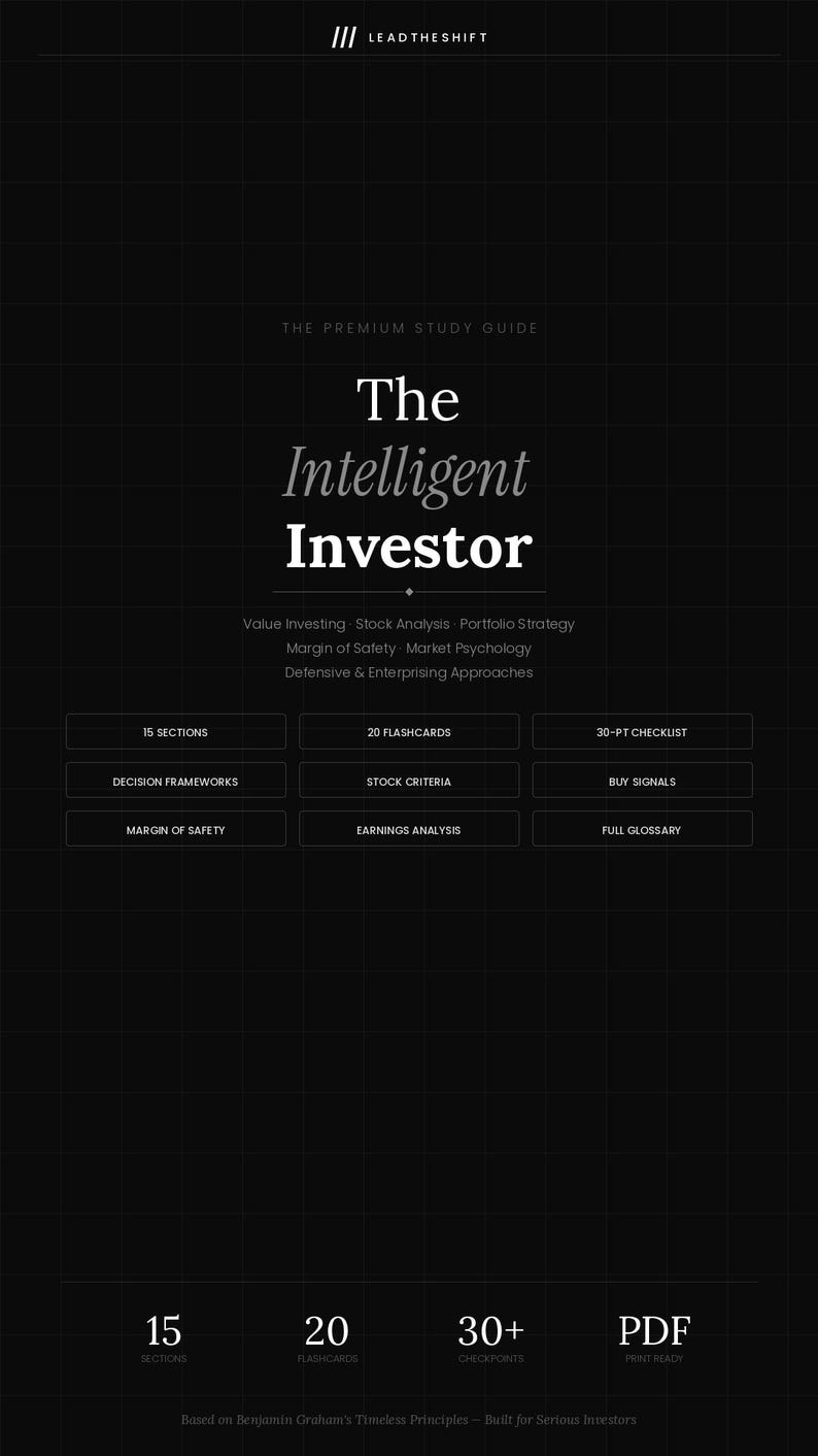 The Intelligent Investor Guide | Stock Market Investing Course PDF | Value Investing Masterclass ...