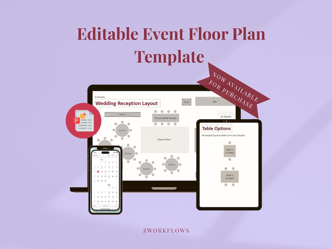 Editable Event Layout Event Floor Plan (editable)| Venue Layout Mock-up Templates| Wedding ...