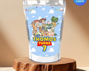 Etiquetas para fiestas de Toy Story Capri Sun con diseño de Buzz Lightyear Envoltorios de Toy Story Recuerdos de fiesta de Toy Story Dos etiquetas de Capri Sun Infinity and Beyond