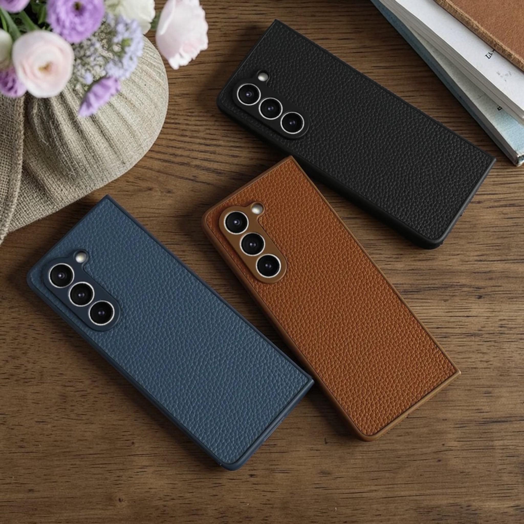 Genuine Leather Case for Samsung Galaxy Z Fold 7 6 5 4 - Etsy