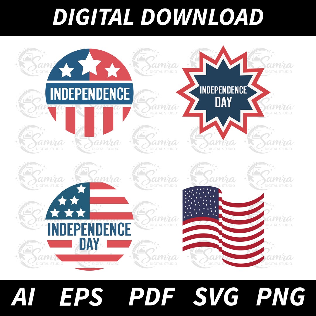 4th of July SVG Bundle, Independence Day, USA Flag , Patriotic Badge ...