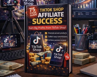 Cómo ganar dinero con el programa de afiliados de TikTok: Guía para principiantes y para ganar 10.000 $ al mes, libro electrónico sobre ingresos pasivos, negocio secundario de marketing digital.