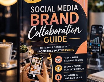 Guía de colaboración con marcas en redes sociales para creadores, libro electrónico de marketing de influencers, cómo trabajar con marcas, guía de negocios para creadores de contenido.