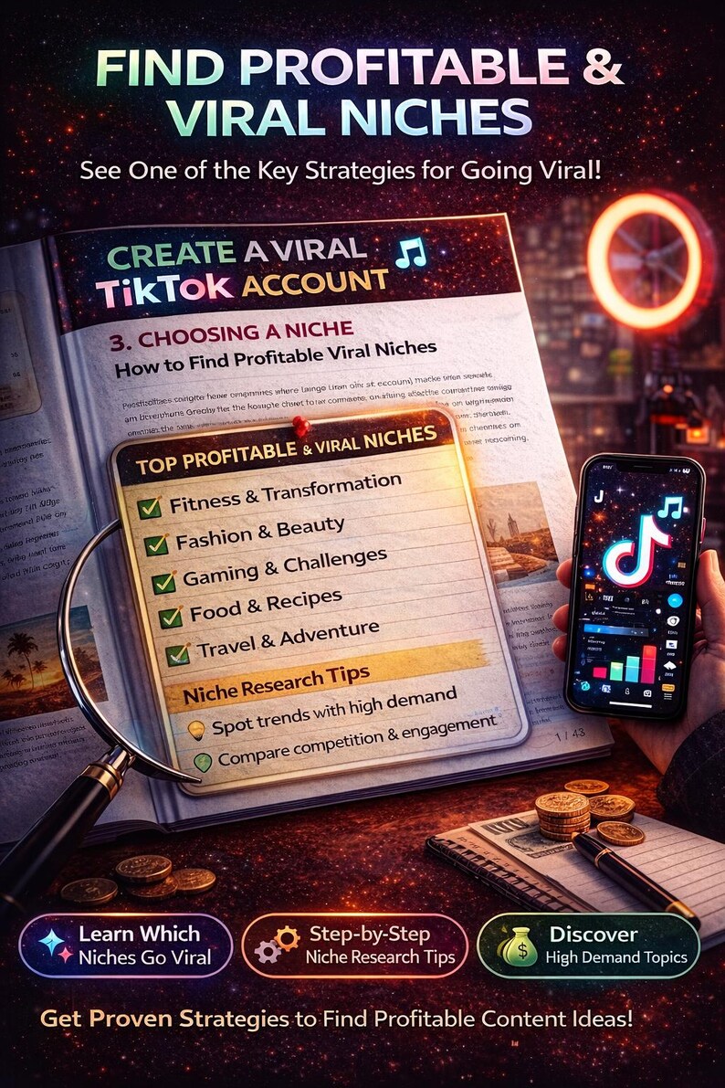 TikTok Growth Guide, Viral TikTok Strategy Course, Social Media Marketing Guide, Grow TikTok Followers & Views, Content Creator Guide
