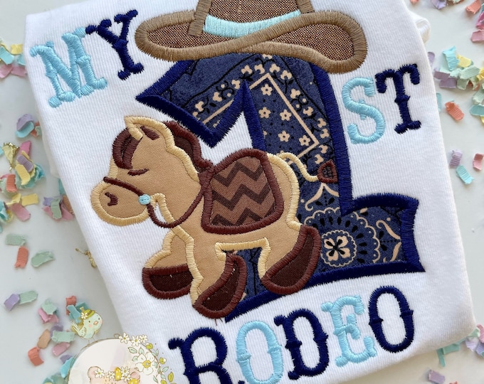 6 PIECES. My First Rodeo Cowboy Birthday Outfit Party Set Baby Boy ...