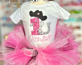 Disco Cowgirl theme birthday tutu outfit
