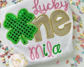 Lucky ONE Geburtstags-Shirt, St. Patricks Day Thema Geburtstags-Shirt, St. Paddys Day Geburtstag