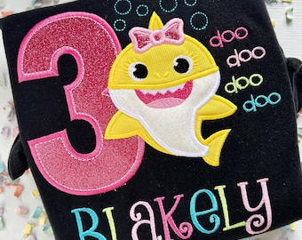 Baby Shark doo doo theme birthday shirt ANY AGE