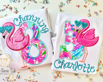 Flamingo birthday shirt | Any Age