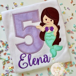Mermaid birthday shirt or bodysuit | Any Age
