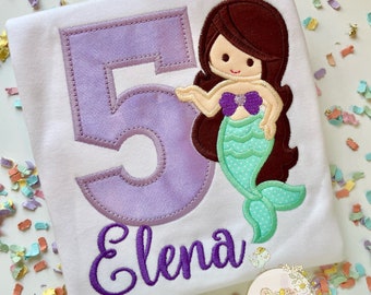 Mermaid birthday shirt or bodysuit | Any Age