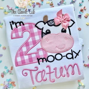 Ich bin Two Moody Geburtstagsshirt, Cow Birthday Shirt | Jedes Alter
