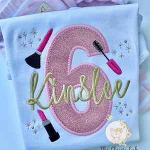 Makeup theme birthday shirt or bodysuit | Any Age