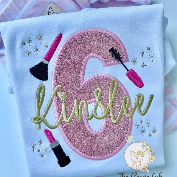 Makeup theme birthday shirt or bodysuit | Any Age