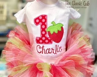 Vestito tutù per compleanno fragola