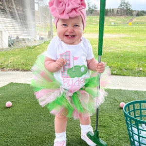Tenue tutu d&#39;anniversaire sur le thème du golf Hole in One