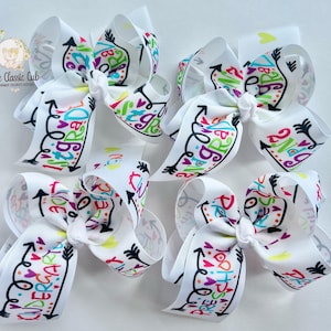 Back to School Hairbow, Kindergarten, PreK, 1st grade, 2nd grade