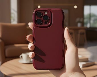 Wave Liquid Silicone iPhone Case: 3D Curved Shockproof Cover for iPhone 12-16