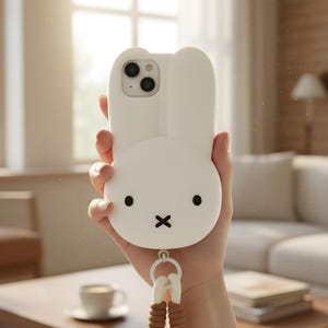 Kawaii nijntje cartoon siliconen telefoonhoesje – zachte anti-valcover voor iPhone 11-16-serie