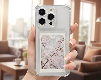 Clear Card Holder Phone Case – Shockproof Silicone Wallet Cover for iPhone iPhone 7-16 Series