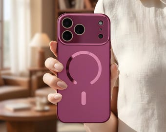 Matte Glitter Laser Magnetic Phone Case – Luxury Wireless Charging Cover for iPhone 13-17 Series