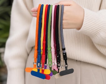Trendy verstelbare Y2K telefoonpolsband, duurzaam unisex telefoonkoord, mobiele telefoonaccessoires, stijlvolle polsband met sleutelhanger, telefoonkoord