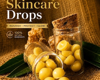Gouttes de baume cicatrisant bio | Cire d'abeille naturelle faite main, huile d'olive, propolis, miel, sans huiles essentielles