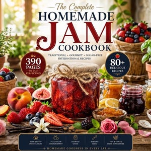 Complete Homemade Jam Cookbook: 80+ Traditional, Gourmet, Sugar-Free Recipes