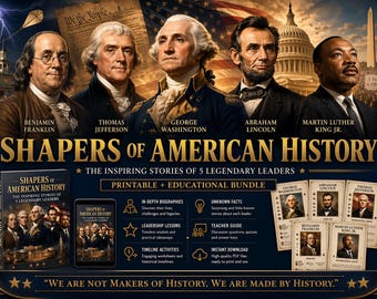 Figuras clave de la historia estadounidense: análisis profundo, lecciones de liderazgo y paquete de recursos educativos.