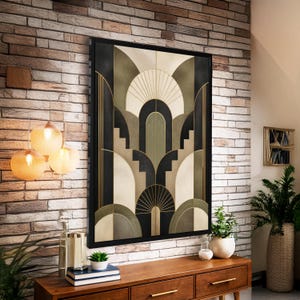 Geometric Wall Art: Neo Deco Canvas Print (Framed or Rolled)