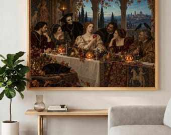 Renaissance Banquet Feast Classical - Framed Art, Framed Canvas or Roll Print