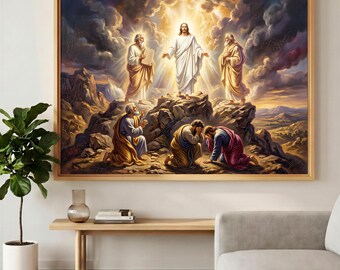 Transfiguration of Jesus Biblical Christian - Jesus Wall Art