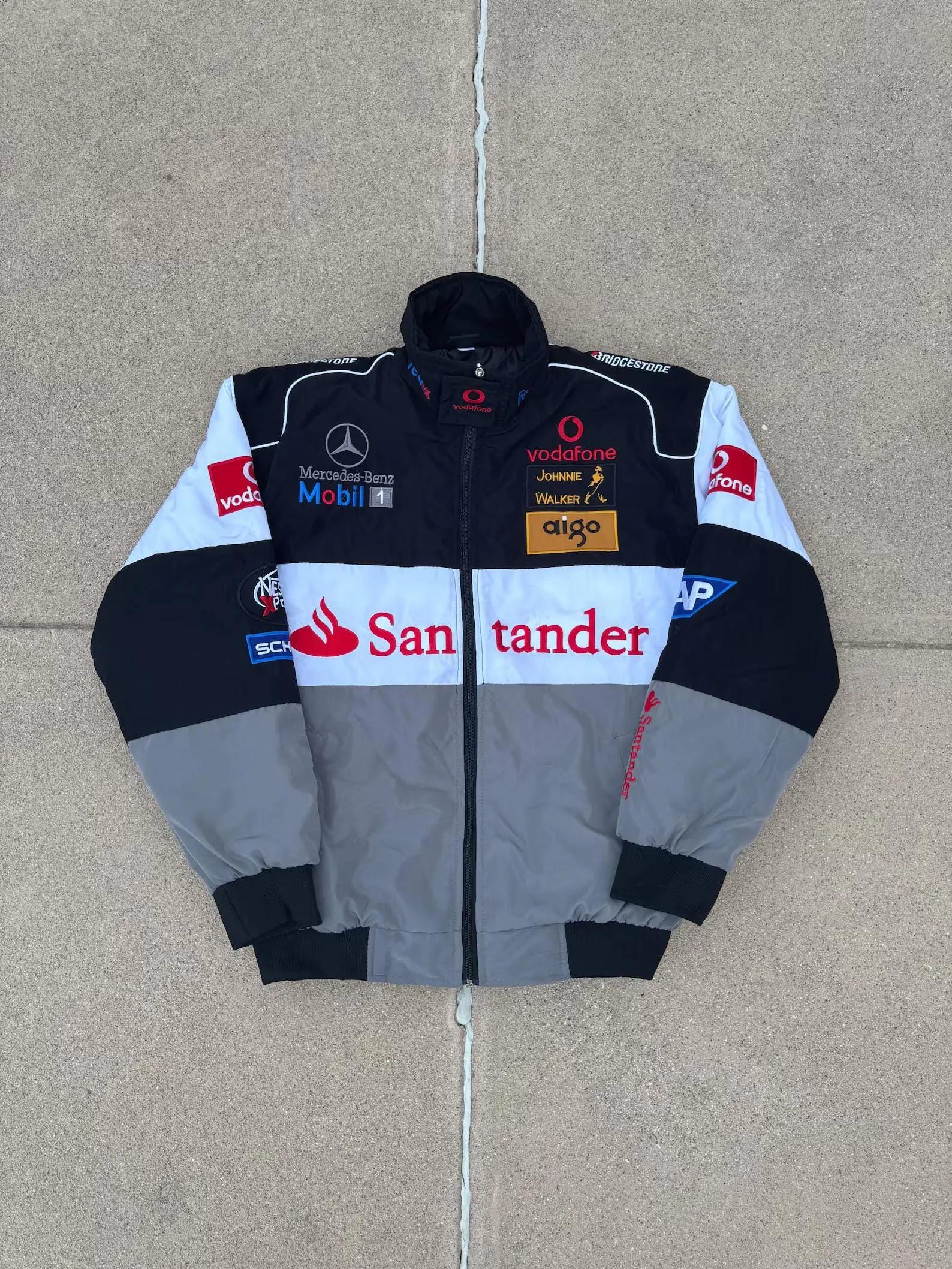 Mercedes Benz McLaren Vodafone Santander Racing Jacke Mobil 1 XS Vintage F1