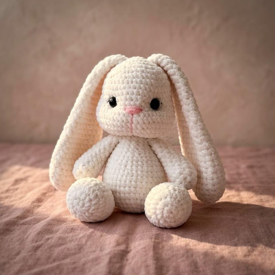 Floppy Ear Bunny Crochet Pattern PDF | Amigurumi Rabbit Plush Tutorial ...