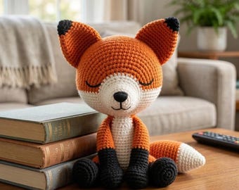 Fuchs Häkelanleitung PDF | Schläfriger Fuchs Amigurumi Tutorial | Anfänger Freundliches Woodland Plüschtier | DIY Kinderzimmer Dekor & Baby Shower Geschenk