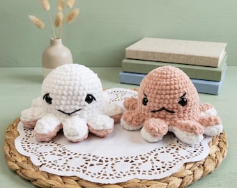 Wende-Oktopus Häkelanleitung PDF | Stimmung Amigurumi Spielzeug Tutorial (Digitaler Download)