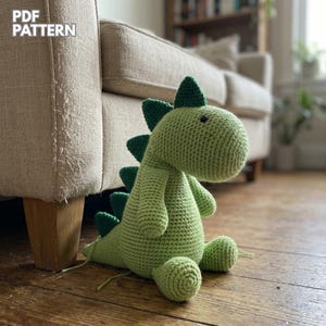 Dinosaur Crochet Pattern PDF | Squish-a-Saurus Amigurumi Tutorial | Easy Plush Toy Guide | DIY Prehistoric Nursery Decor & Baby Boy Gift