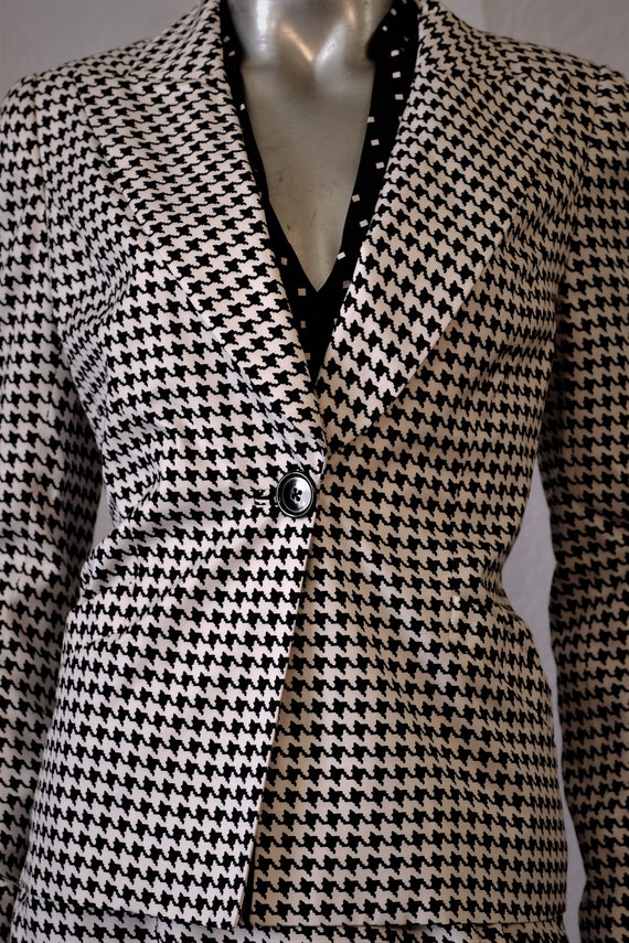 Black & White Houndstooth 3pc Suit