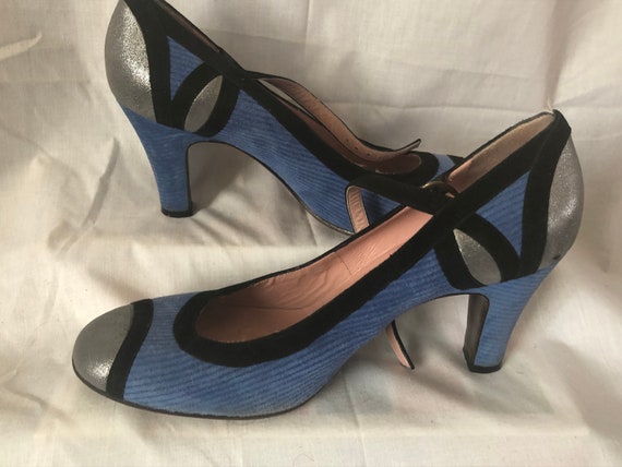 Marc Jacobs Blue Suede Mary Janes - image 1