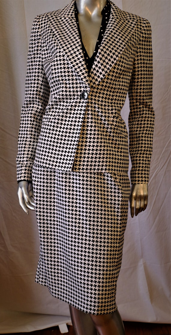 Black & White Houndstooth 3pc Suit - image 2